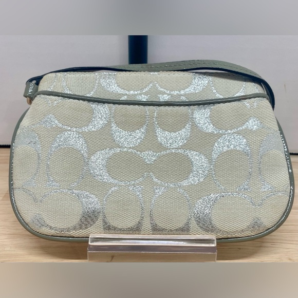 Coach Silver Lurex Wristlet - Picture 1 of 5